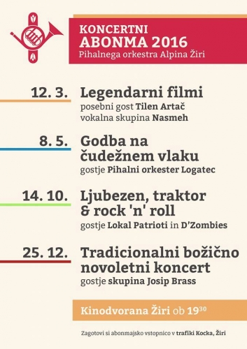 Koncertni Abonma Pihalnega Orkestra Alpina Žiri