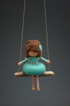 Image of NEEDLE FELTED FAIRY DOLL (OPAL)