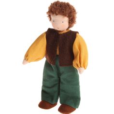 Waldorf Small Family Dolls, Father, Brown Hair, Grimms Spiel & Holz