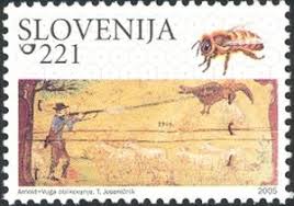 Stamp: Painted Beehive Panels (Slovenia) (Cultural Heritage) Mi:SI ...
