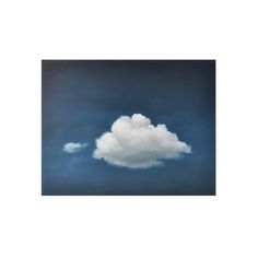Dramatic oil painting of fluffy white clouds by by San Francisco Bay area designers Kate McIntyre and Brad Huntzinger makes a stunning accent.:
