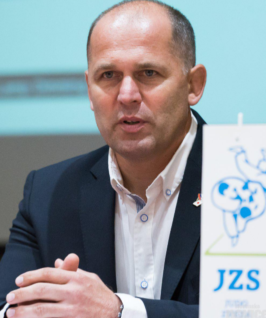 
				Darko Mušič, sedanji uspešni predsednik Judoi zveze Slovenije. (Foto: Posnetek zaslona-Judo zveze Slovenije)			