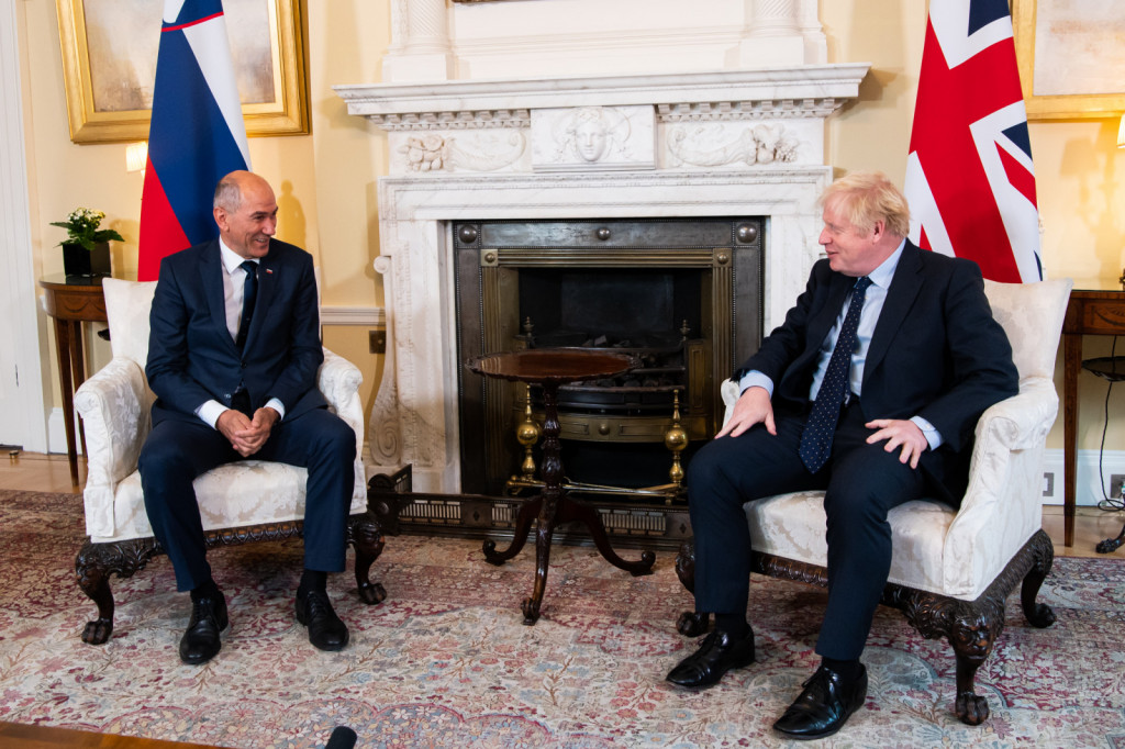 				Predsednik vlade na delovnem obisku v Londonu na pogovorih z britanskim premierjem Borisom Johnsonom| Avtor Kabinet predsednika vlad			