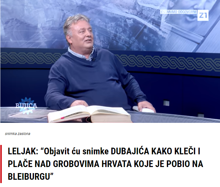 				Naslovnica hrvaškega spletnega medija Priznajem, kjer Leljak razkriva nove povojne zločine in zločine UDBE. (Foto: Posnetek zaslona-Priznajem)			