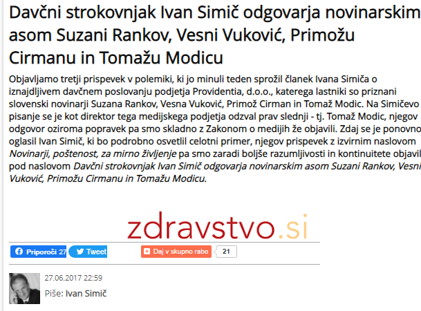 
				Naslovnica Portalplus, kjer je Ivan Simič razkril modus operandi davčnega delovanja sedaj novinarjev Necenzurirano. (Foto: Posnetek zaslona- Portlaplus)			