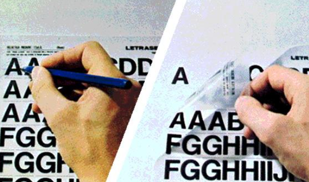 
				Na levi strani letraset, na desni sliki pa kako izgleda natisnjen letraset. (Foto: Bralec #Prava)			