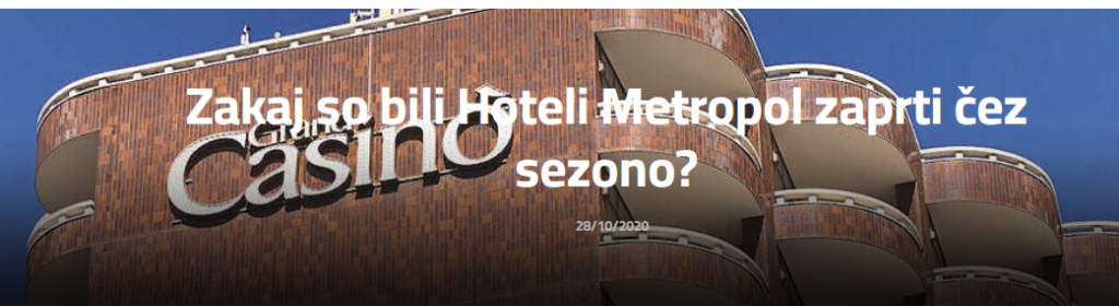 
				Naslov v mediju Oblalapluis, kjer opisujejo delovanje hrvaških lastnikov Metropola. (Foto: Posnetek zaslona- Obalaplus)			