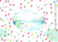 Happy Heart Cloud, illustration. Lees bijbehorend interview met illustrator Agnes Stapper