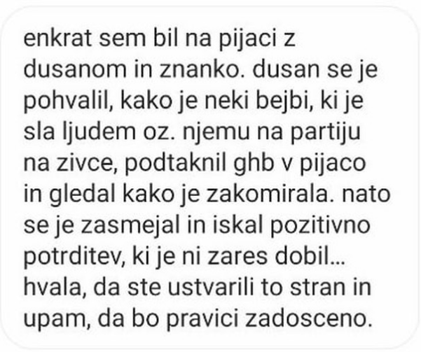 
				Foto: Instagram Skupina proti nasilju Dušana Smedeja.			