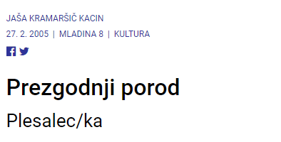 
				Članek iz leta 2005, kjer je Jaša Kramaršič Kacin zapisan kot novinar članka Prezgodnji porod v tedniku Mladina. (Foto: Posnetek zaslona-Mladina)			