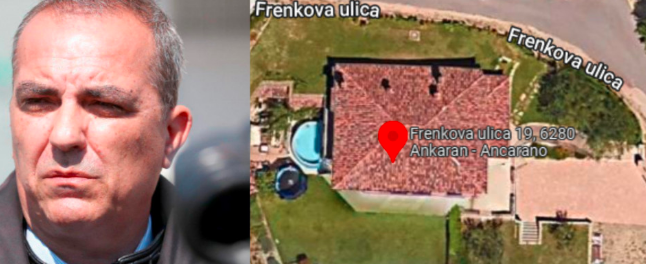 
				Obalni kriminalist Dean Jurič in njegova hiša v Ankaranu. (Foto: Posnetek zaslona-Prava, Google maps, Youtube)			